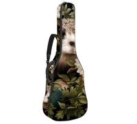 Grand étui de guitare étanche pour guitare acoustique de 101,6/104,7 cm, avec couche de protection en éponge et plusieurs poches, motif hérisson mignon, multicolore, 42.9x16.9x4.7 in, Sac pour guitare