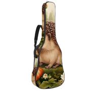 Grand étui de guitare étanche pour guitare acoustique de 101,6 cm/104,7 cm/106,7 cm, motif hérisson mignon, multicolore, 42.9x16.9x4.7 in, Sac pour guitare