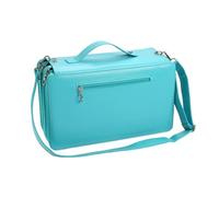 Grand étui de transport pour marqueurs, 120 emplacements, sac de rangement avec bandoulière pour pinceaux, stylos, fournitures artistiques, bleu lac