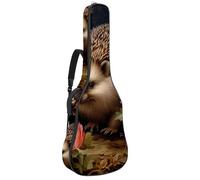 Grand étui pour guitare acoustique, 101,6 cm, 101,6 cm, imperméable avec couche de protection en éponge, hérisson mignon, multicolore, 42.9x16.9x4.7 in, Sac pour guitare