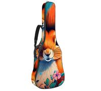 Grand étui pour guitare acoustique, beau étui pour guitare de 101,6 cm, 101,6 cm, sac de transport étanche avec couche de protection, dessin de couleur hérisson, Multicolore #06, 42.9x16.9x4.7 in, Sac