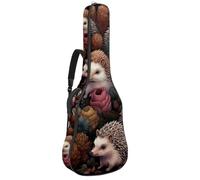 Grand étui pour guitare acoustique, convient aux hommes et aux femmes de 101,6 cm, 101,6 cm, imperméable, avec couche de protection en éponge, plusieurs poches, motif hérisson mignon, multicolore,