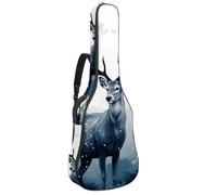Grand étui pour guitare acoustique, convient pour 101,6 cm, 101,6 cm, imperméable avec couche de protection en éponge, beau cerf, multicolore, 42.9x16.9x4.7 in, Sac pour guitare