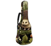 Grand étui pour guitare acoustique, convient pour 101,6 cm, 101,6 cm, imperméable, avec couche de protection, plusieurs poches, hérisson mignon, multicolore, 42.9x16.9x4.7 in, Sac pour guitare