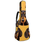 Grand étui pour guitare acoustique de 101,6 cm, 101,6 cm, imperméable avec couche de protection, plusieurs poches, motif teckel, multicolore, 42.9x16.9x4.7 in, Sac pour guitare