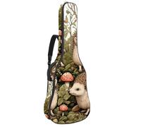 Grand étui pour guitare acoustique étanche pour guitare acoustique de 101,6 cm/104,7 cm/106,7 cm, avec couche de protection en éponge et plusieurs poches, motif hérisson mignon, multicolore,