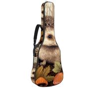 Grand étui pour guitare acoustique, grand étui pour guitare de 101/104/106 cm, sac de transport imperméable avec couche de protection en éponge, plusieurs poches, hérisson mignon, multicolore,