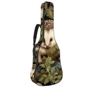 Grand étui pour guitare acoustique, grand étui pour guitare de 101/104/106 cm, sac de transport imperméable avec couche de protection en éponge, plusieurs poches, hérisson mignon, multicolore,