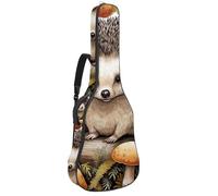 Grand étui pour guitare acoustique, grand étui pour guitare de 101,6/104,7 cm, sac de transport étanche avec couche de protection en éponge, plusieurs poches, hérisson mignon, multicolore,