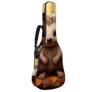 Grand étui pour guitare acoustique, grand étui pour guitare de 101,6/104,7 cm, sac de transport imperméable avec couche de protection en éponge, plusieurs poches, joli hérisson, multicolore,
