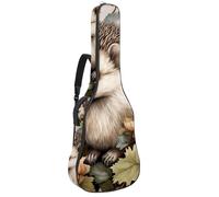 Grand étui pour guitare acoustique, grand étui pour guitare de 101,6 cm, 101,6 cm, pour homme et femme, sac de transport étanche avec couche de protection en éponge, hérisson mignon, multicolore,