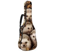 Grand étui pour guitare acoustique, grand étui pour guitare de 101,6 cm, 101,6 cm, pour homme et femme, sac de transport étanche avec couche de protection en éponge, plusieurs poches, joli hérisson,