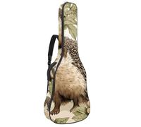 Grand étui pour guitare acoustique, grand étui pour guitare de 101,6 cm, 101,6 cm, sac de transport étanche avec protection améliorée, sac à dos de guitare multipoches, joli hérisson, multicolore,