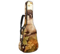 Grand étui pour guitare acoustique, grand étui pour guitare de 101,6 cm, 101,6 cm, sac de transport étanche avec couche de protection, plusieurs poches, hérisson mignon, multicolore, 42.9x16.9x4.7 in,