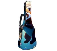 Grand étui pour guitare acoustique, grand étui pour guitare de 101,6 cm, 101,6 cm, sac de transport imperméable avec protection rembourrée, plusieurs poches, Lovely Corgi nage sous l'eau, Multicolore