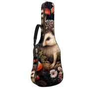 Grand étui pour guitare acoustique, grand étui pour guitare de 101,6 cm, 101,6 cm, sac de transport imperméable avec protection rembourrée, plusieurs poches, hérisson mignon, multicolore,