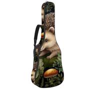 Grand étui pour guitare acoustique, imperméable, avec couche de protection en éponge, plusieurs poches, motif hérisson mignon, multicolore, 42.9x16.9x4.7 in, Sac pour guitare
