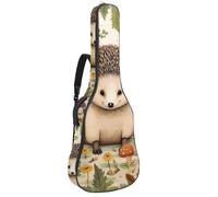 Grand étui pour guitare acoustique, pour guitares de 101,6 cm, 101,6 cm, imperméable avec couche de protection, joli hérisson, multicolore, 42.9x16.9x4.7 in, Sac pour guitare