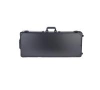 Grand Étui Rigide À roulettes pour Fusil Alliage D'aluminium Boîte À Outils Multifonctionnelle Tractable avec Poignée de Transport Doublée de Mousse pour Arme et Objets de Valeur(92.5x32.5x14.5CM)