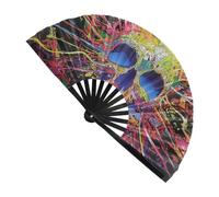 Grand éventail à main pour la danse | Grand éventail chinois pliable de 33 cm - Artisanat décoratif pliable, décoration de la maison, fournitures de danse pour performance sur scène