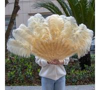 Grand Éventail En Plumes D'autruche,Décoration De Carnaval,Ixde Mariage,Spectacle De Brevdu Ventre,Lumière Bleu 13 Sophia - Type 48 Color-100cm Right