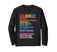 Grand Fan de la démocratie Trans Rights Bibliothèques publiques Égalité Manche Longue