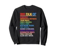 Grand Fan de la démocratie Trans Rights Bibliothèques publiques Égalité Sweatshirt