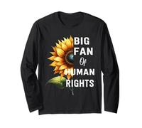 Grand Fan de Protestation des Droits de l'homme défendre l'égalité rétro Floral Manche Longue