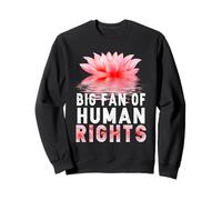 Grand Fan de Protestation des Droits de l'homme défendre l'égalité rétro Floral Sweatshirt