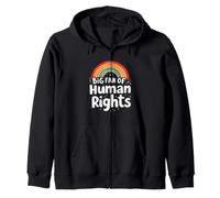 Grand Fan des Droits de l'homme - Arc-en-Ciel coloré Sweat à Capuche