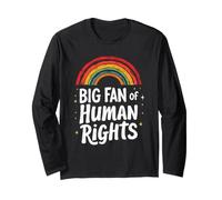Grand Fan des Droits de l'homme Arc-en-Ciel Manche Longue