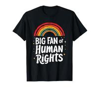 Grand Fan des Droits de l'homme Arc-en-Ciel T-Shirt