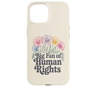 Grand Fan des Droits de l'homme Militant Floral Protestation féministe Coque pour iPhone 15