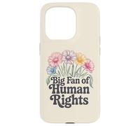 Grand Fan des Droits de l'homme Militant Floral Protestation féministe Coque pour iPhone 15 Pro