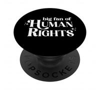Grand Fan des Droits de l'homme Militant Minimaliste Protestation féministe PopSockets PopGrip Adhésif