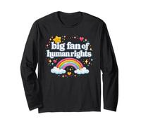 Grand Fan des Droits de l'homme Rainbow Equality Support Kindness Manche Longue