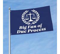 Grand fan du drapeau « Procédure régulière » et de la justice sociale « Défendons la Constitution » - Panneau de jardin 90 x 150 cm