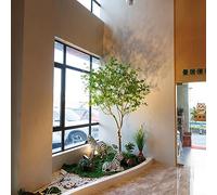 Grand Faux Olive Arbre, Olive Artificiel en Soie en Pot réaliste, Cheval Ivre en Bois Ivre à l'intérieur pour Le Bureau de Bureau des escaliers de Chambre à Coucher