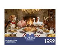 Grand festin de Noël Puzzle en Bois Imperméable DIY Puzzles De 1000 Pièces pour Adultes Amusant Jeux De Stimulants