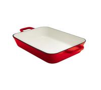 Grand Feu cocotte en fonte émaillée 3,2 L, rouge | Pour cuire, braiser et mijoter - émail intérieur et extérieur, design minimaliste