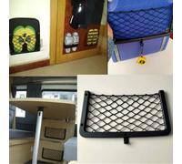 Grand Filet de Rangement Organisateur de Poche pour Camper Van Caravane 36*18cm Noir Plastique et Maille pour T5, RV, Bateau