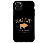 Grand Forks - Souvenir du Dakota du Nord - Style Vieilli Coque pour iPhone 11 Pro Max