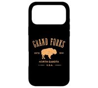Grand Forks - Souvenir du Dakota du Nord - Style Vieilli Coque pour iPhone 17 Pro Max