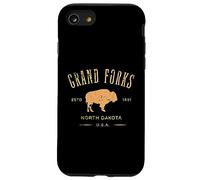 Grand Forks - Souvenir du Dakota du Nord - Style Vieilli Coque pour iPhone SE (2020) / 7/8