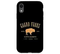 Grand Forks - Souvenir du Dakota du Nord - Style Vieilli Coque pour iPhone XR