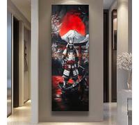 Grand Format Diamond Painting Samouraï Diamond Painting Adulte, 20x60 cm/7.8x23.6 In Diamant Painting Bateau Peinture Diamant Adulte, DIY 5D Broderie Diamant Kit Complet, pour Décoration Murale Maison
