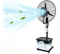 Grand Format Ventilateur Brumisateur 42L Industriel Haute Vitesse, 3 Vitesses Réglables Ventilateur sur Pied, Oscillation 90°, Hauteur Réglable, Refroidissement Extérieur pour Patio, Atelier, Serre