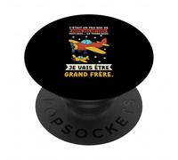 Grand Frère Avion À Hélice Annonce De Grossesse Bébé PopSockets PopGrip Adhésif