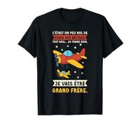 Grand Frère Avion À Hélice Annonce De Grossesse Bébé T-Shirt