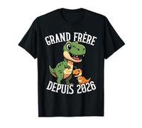 Grand Frère Depuis 2026 Dino Cadeau Annonce Garçon T-Shirt